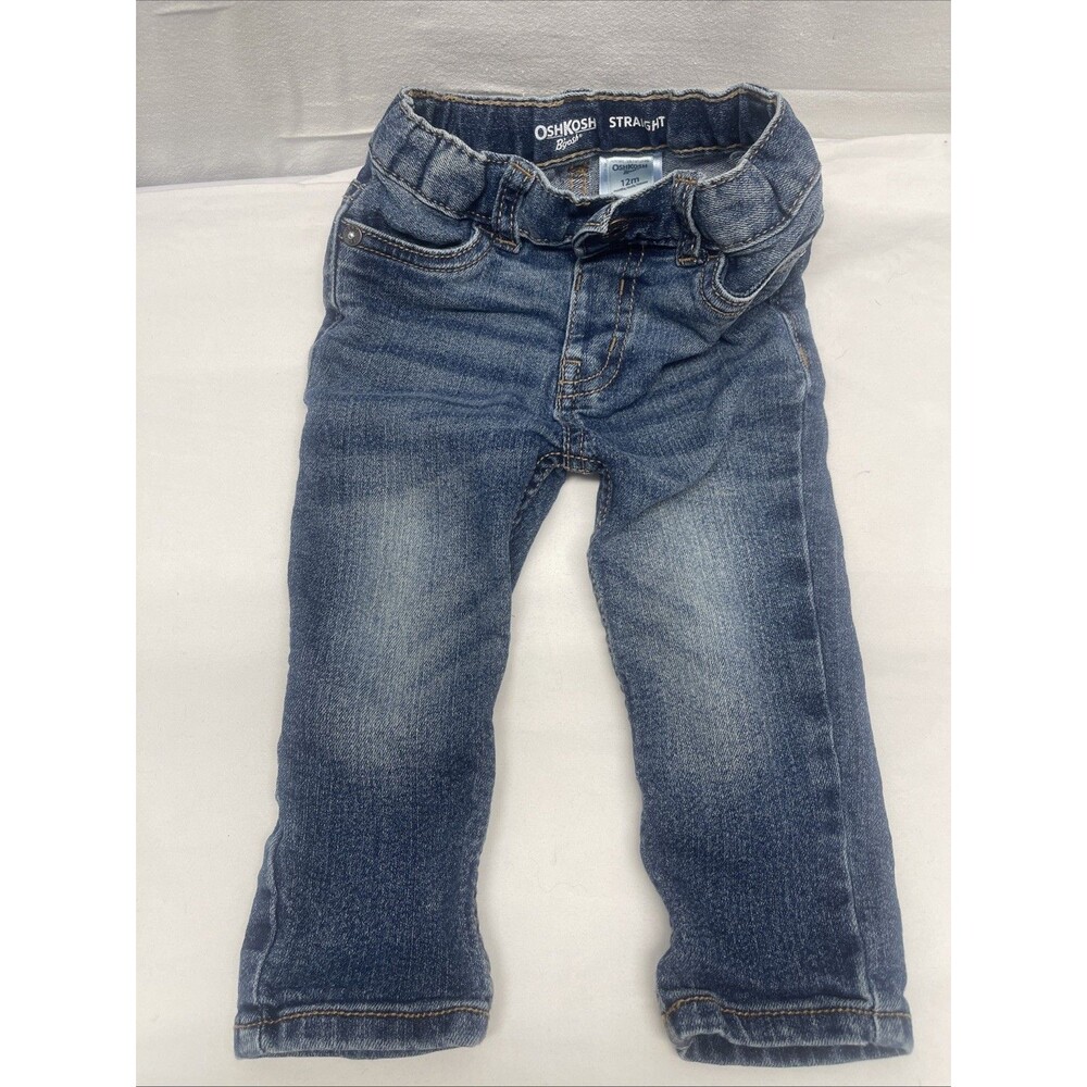 Oshkosh B'gosh Baby Unisex Straight Leg Boy Girl Denim Blue Jeans Size 12 Months